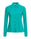Maliparmi Malìparmi Woman Shirt Turquoise Size 10 Polyamide, Elastane In Green