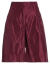 Maliparmi Malìparmi Woman Shorts & Bermuda Shorts Burgundy Size 4 Polyester In Multi