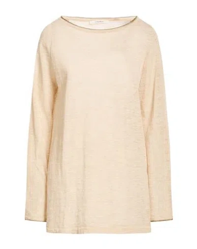 Maliparmi Malìparmi Woman Sweater Beige Size L Linen, Polyester In Neutral