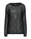 Maliparmi Malìparmi Woman Sweater Black Size L Acrylic, Polyamide, Mohair Wool