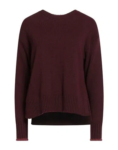 Maliparmi Malìparmi Woman Sweater Burgundy Size L Wool, Viscose, Polyamide, Mohair Wool, Acrylic