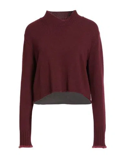 Maliparmi Malìparmi Woman Sweater Burgundy Size L Wool, Viscose, Polyamide, Mohair Wool, Acrylic In Red