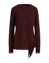 Maliparmi Malìparmi Woman Sweater Burgundy Size M Wool, Polyamide, Acrylic, Alpaca Wool, Elastane In Brown