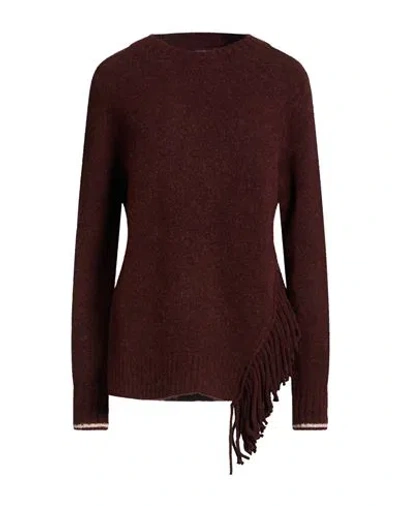 Maliparmi Malìparmi Woman Sweater Burgundy Size M Wool, Polyamide, Acrylic, Alpaca Wool, Elastane In Brown