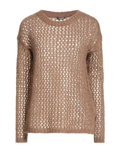 Maliparmi Malìparmi Woman Sweater Camel Size L/xl Acrylic, Polyamide, Mohair Wool In Sand