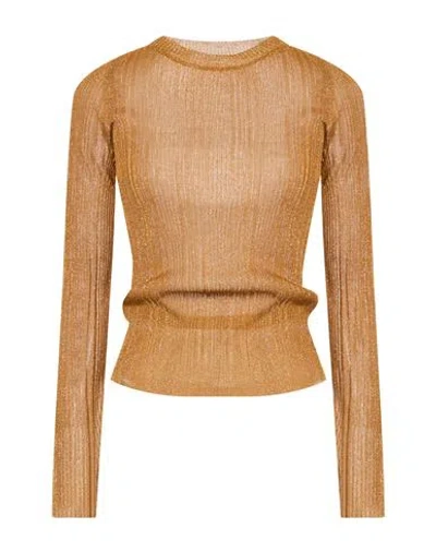 Maliparmi Malìparmi Woman Sweater Camel Size S Viscose, Polyester, Lurex In Orange