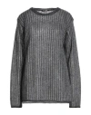 Maliparmi Malìparmi Woman Sweater Charcoal Size L Mohair Wool, Polyamide, Merino Wool, Synthetic Fibers, Metal In Blue