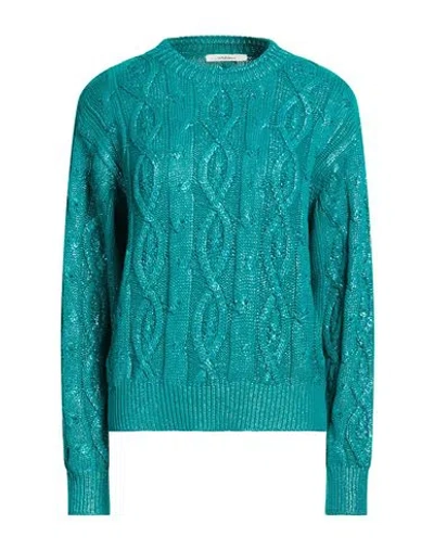 Maliparmi Malìparmi Woman Sweater Emerald Green Size L Cotton In Blue