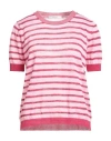 Maliparmi Malìparmi Woman Sweater Garnet Size M Linen, Polyester, Viscose, Lurex In Multi