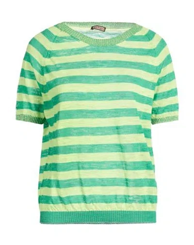 Maliparmi Malìparmi Woman Sweater Green Size S Linen, Polyester, Viscose, Metallic Fiber In Multi