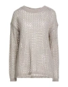 Maliparmi Malìparmi Woman Sweater Grey Size L Acrylic, Polyamide, Mohair Wool In Gray