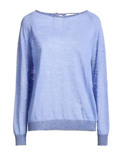 Maliparmi Malìparmi Woman Sweater Light Blue Size M Linen, Polyester, Viscose, Lurex