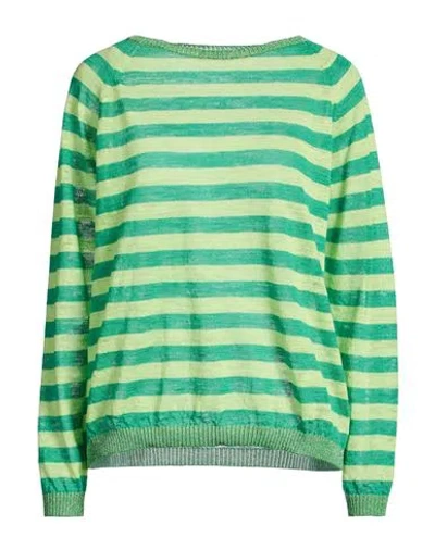 Maliparmi Malìparmi Woman Sweater Lime Green Size S Linen, Polyester, Viscose, Metallic Fiber
