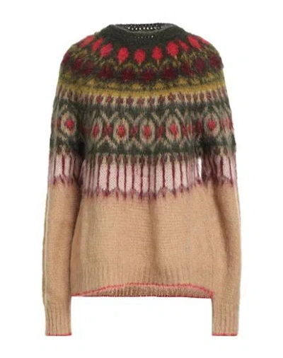 Maliparmi Malìparmi Woman Sweater Military Green Size L Acrylic, Polyamide, Mohair Wool In Gray