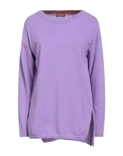 Maliparmi Malìparmi Woman Sweater Purple Size L Viscose, Polyamide, Wool, Cashmere