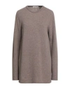 Maliparmi Malìparmi Woman Sweater Taupe Size L Virgin Wool, Cashmere In Gray