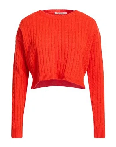 Maliparmi Malìparmi Woman Sweater Tomato Red Size M Virgin Wool, Cashmere In Orange