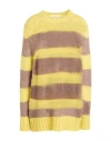 Maliparmi Malìparmi Woman Sweater Yellow Size S Mohair Wool, Polyamide, Wool In Yellow