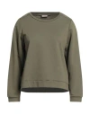 Maliparmi Malìparmi Woman Sweatshirt Military Green Size S Cotton, Elastane