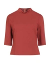 Maliparmi Malìparmi Woman T-shirt Brick Size 6 Viscose, Nylon, Elastic Fibres In Red