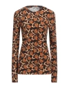 Maliparmi Malìparmi Woman T-shirt Brown Size L Polyester, Viscose, Elastane In Brown