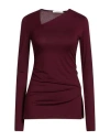 Maliparmi Malìparmi Woman T-shirt Burgundy Size 10 Viscose, Elastane In Red