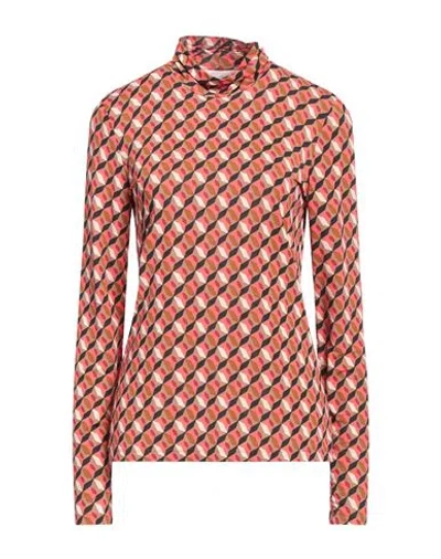 Maliparmi Malìparmi Woman T-shirt Coral Size 10 Viscose, Elastane In Red