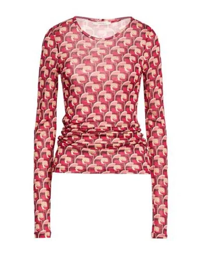Maliparmi Malìparmi Woman T-shirt Fuchsia Size 10 Modal, Wool In Multi