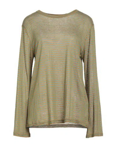 Maliparmi Malìparmi Woman T-shirt Green Size 6 Linen, Viscose