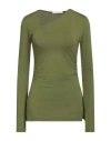 Maliparmi Malìparmi Woman T-shirt Military Green Size 6 Viscose, Elastane In Green