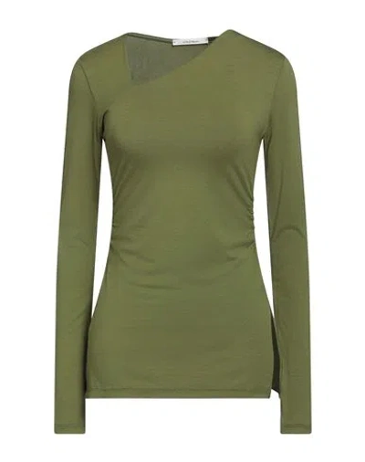 Maliparmi Malìparmi Woman T-shirt Military Green Size 6 Viscose, Elastane