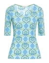 Maliparmi Malìparmi Woman T-shirt Sky Blue Size 10 Polyamide, Elastane In Blue