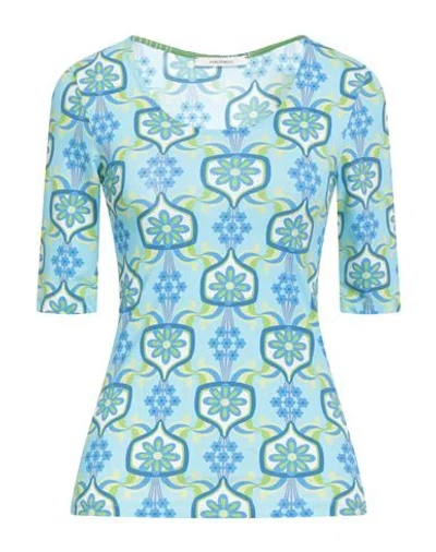 Maliparmi Malìparmi Woman T-shirt Sky Blue Size 10 Polyamide, Elastane