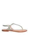 Maliparmi Malìparmi Woman Thong Sandal Light Green Size 8 Leather