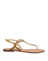 Maliparmi Malìparmi Woman Thong Sandal Mustard Size 7 Leather In Yellow