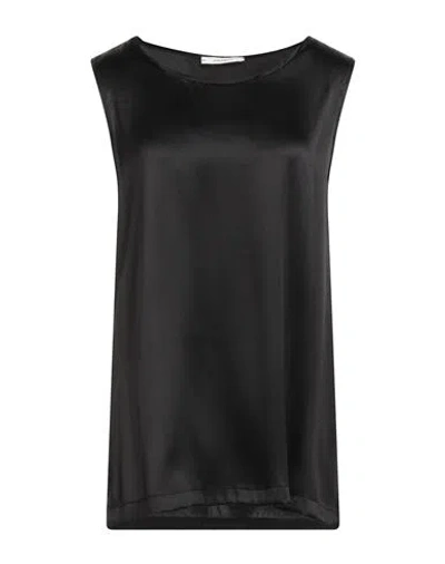 Maliparmi Malìparmi Woman Top Black Size 10 Silk, Elastane