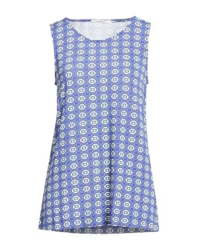 Maliparmi Malìparmi Woman Top Blue Size 10 Viscose, Elastane