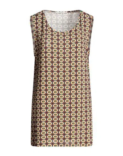 Maliparmi Malìparmi Woman Top Brown Size 8 Viscose, Elastane