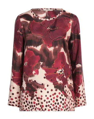 Maliparmi Malìparmi Woman Top Burgundy Size 8 Silk In Red
