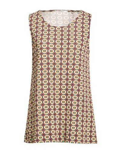 Maliparmi Malìparmi Woman Top Chocolate Brown Size 12 Viscose, Elastane In Neutral