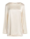 Maliparmi Malìparmi Woman Top Ivory Size 10 Silk, Elastane In White