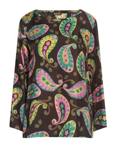 Maliparmi Malìparmi Woman Top Khaki Size 12 Silk In Neutral