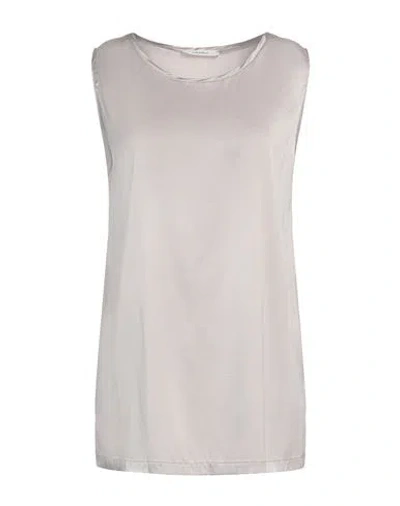 Maliparmi Malìparmi Woman Top Light Grey Size 8 Silk, Elastane