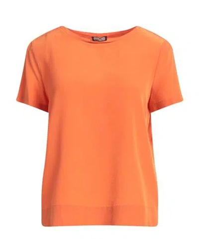 Maliparmi Malìparmi Woman Top Mandarin Size 12 Silk In Orange