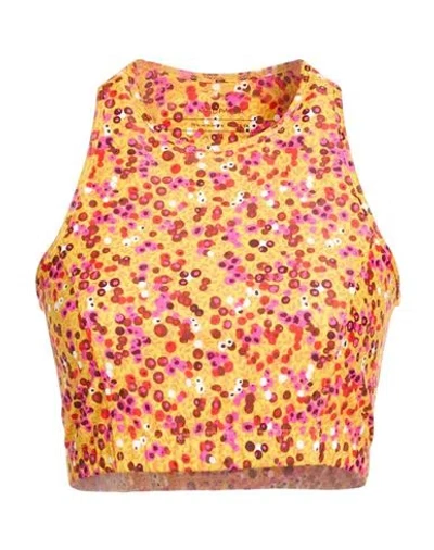 Maliparmi Malìparmi Woman Top Yellow Size L Recycled Polyamide, Elastane In Pattern