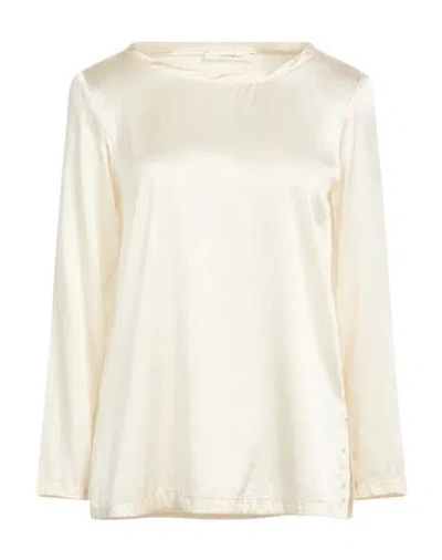 Maliparmi Malìparmi Woman Top Off White Size 8 Silk, Elastane