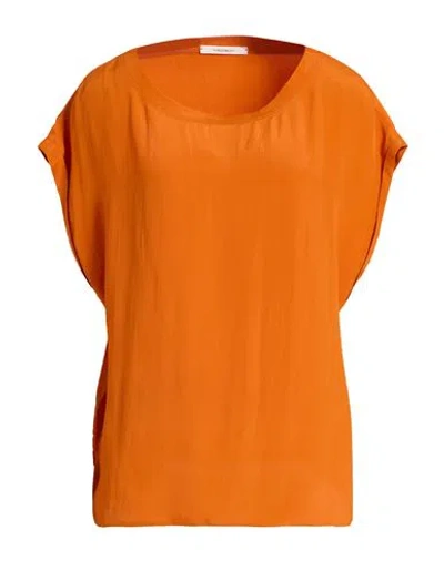 Maliparmi Malìparmi Woman Top Orange Size 6 Acetate, Silk