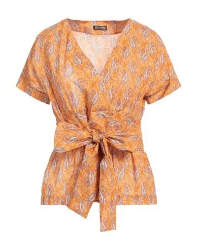 Maliparmi Malìparmi Woman Top Orange Size 6 Cotton