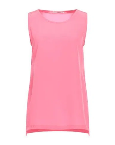 Maliparmi Malìparmi Woman Top Pink Size 8 Silk, Elastane