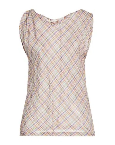 Maliparmi Malìparmi Woman Top Purple Size 12 Cotton, Elastane In Neutral